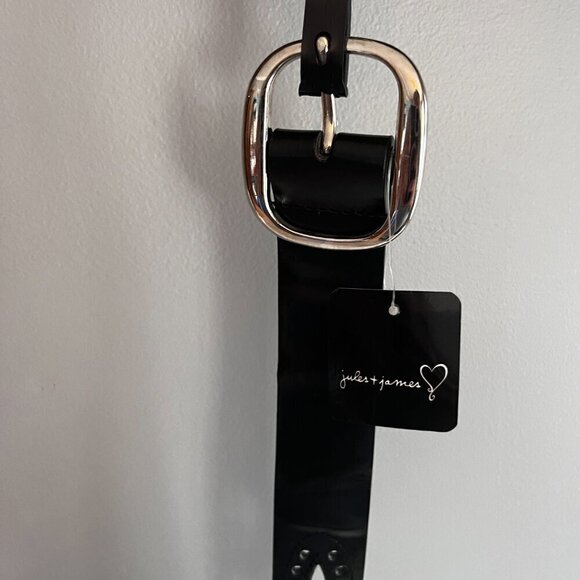 Jules & James Black Belt S/M Leather Black New with Tags - Picture 4 of 9